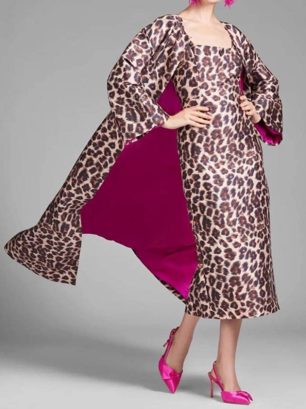NWT SACHIN & BABI Calliope Coat in Big Cats Print Statement Outwear Leopard S/M